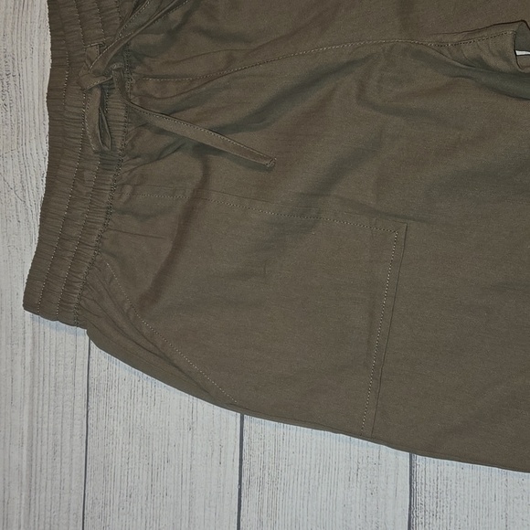 PacSun Kendall & Kylie Canvas Pull-On Cargo Pants Olive Green Size S NWOT - Picture 4 of 13